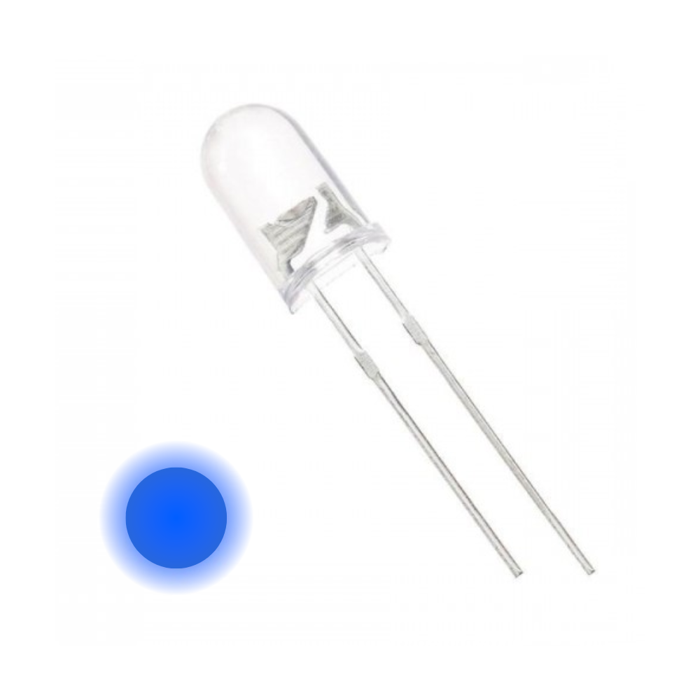 LED 5mm 3V Transparent BLEU