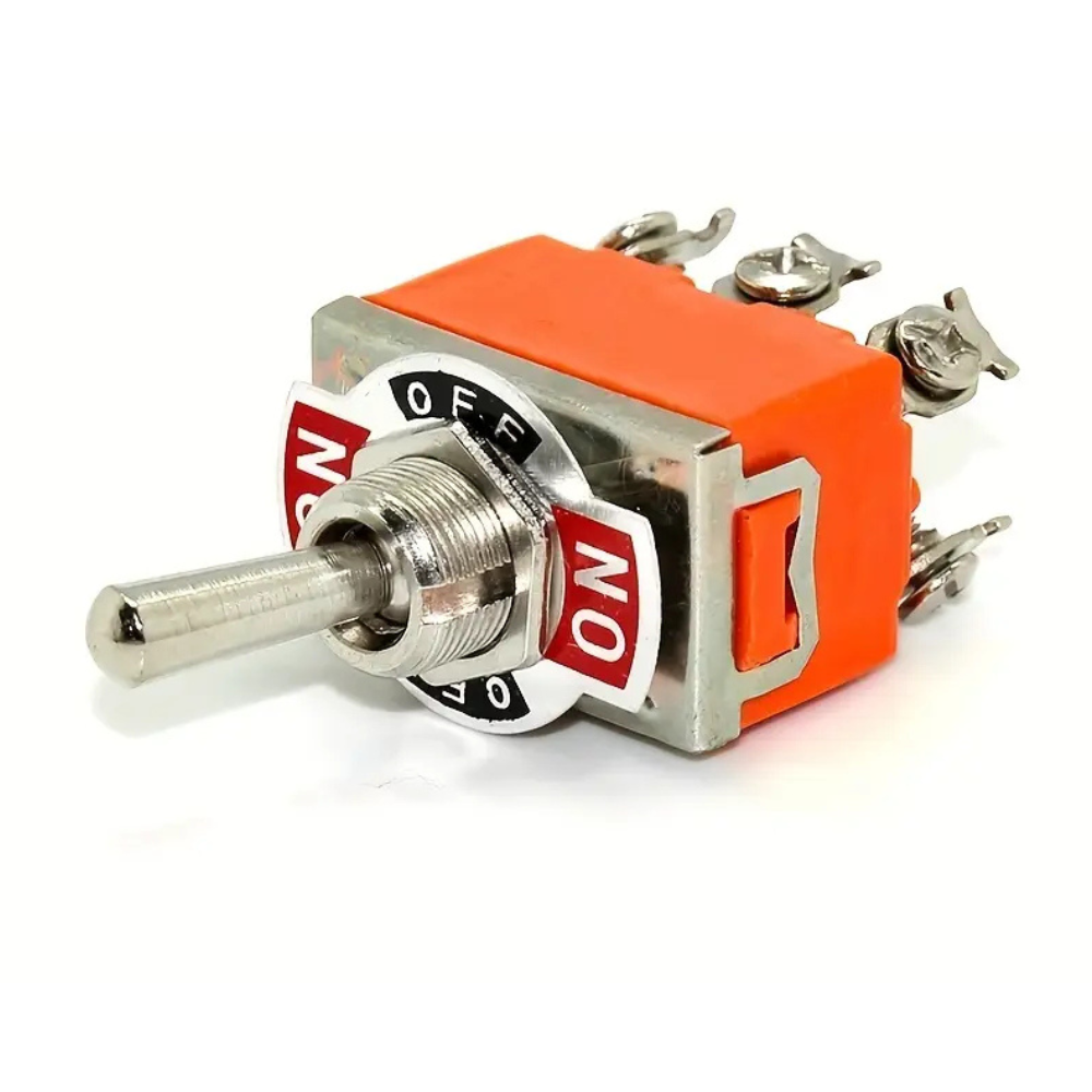 INTERRUPTEUR METAL 3 POSITION 6P ORANGE E-TEN1322 15A