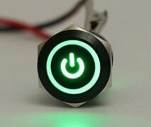 Button Switch 12V Vert